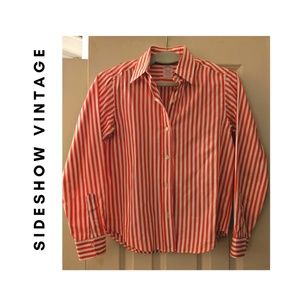 Red & White Striped Brooks Brothers Blouse (NWOT)